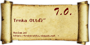 Trnka Ottó névjegykártya